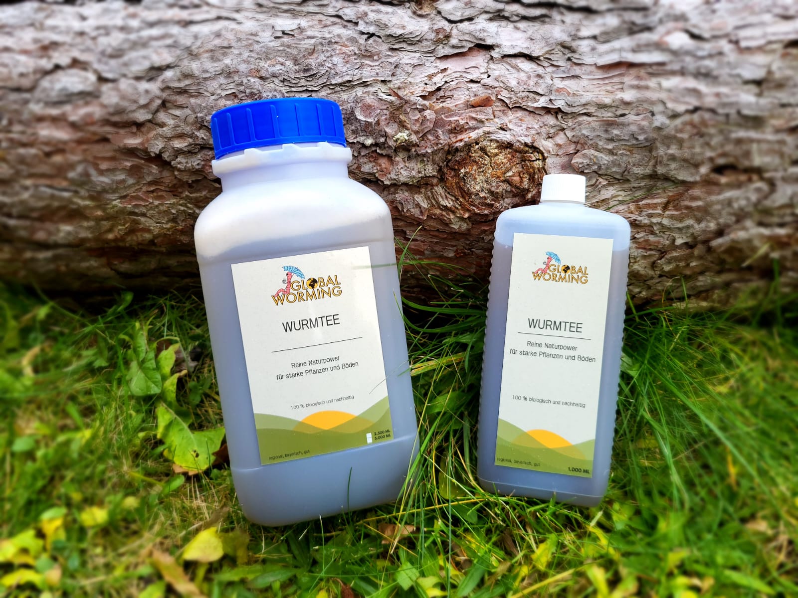 Wurmtee Flasche 1L und 2.5l - Flüssiger Bio-Kompost von Global Worming"
